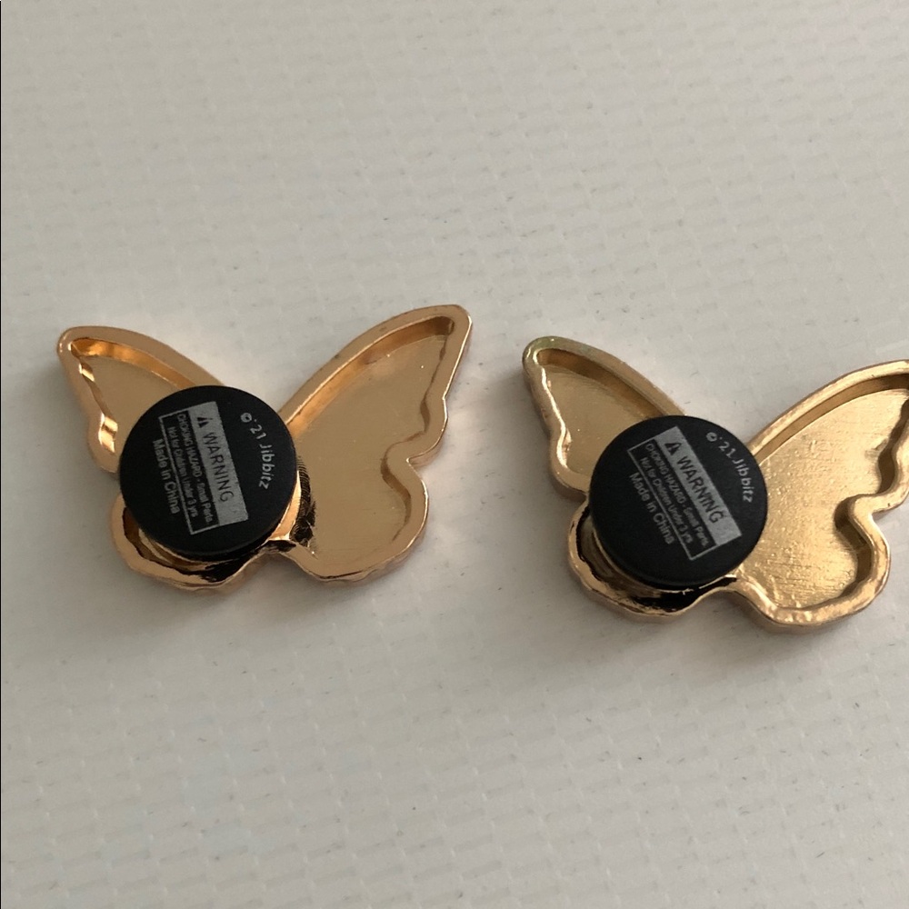 JiBBiTz “heavy” GOLD metal chains pyramid studs butterfly NWOT quality pieces - Picture 7 of 10